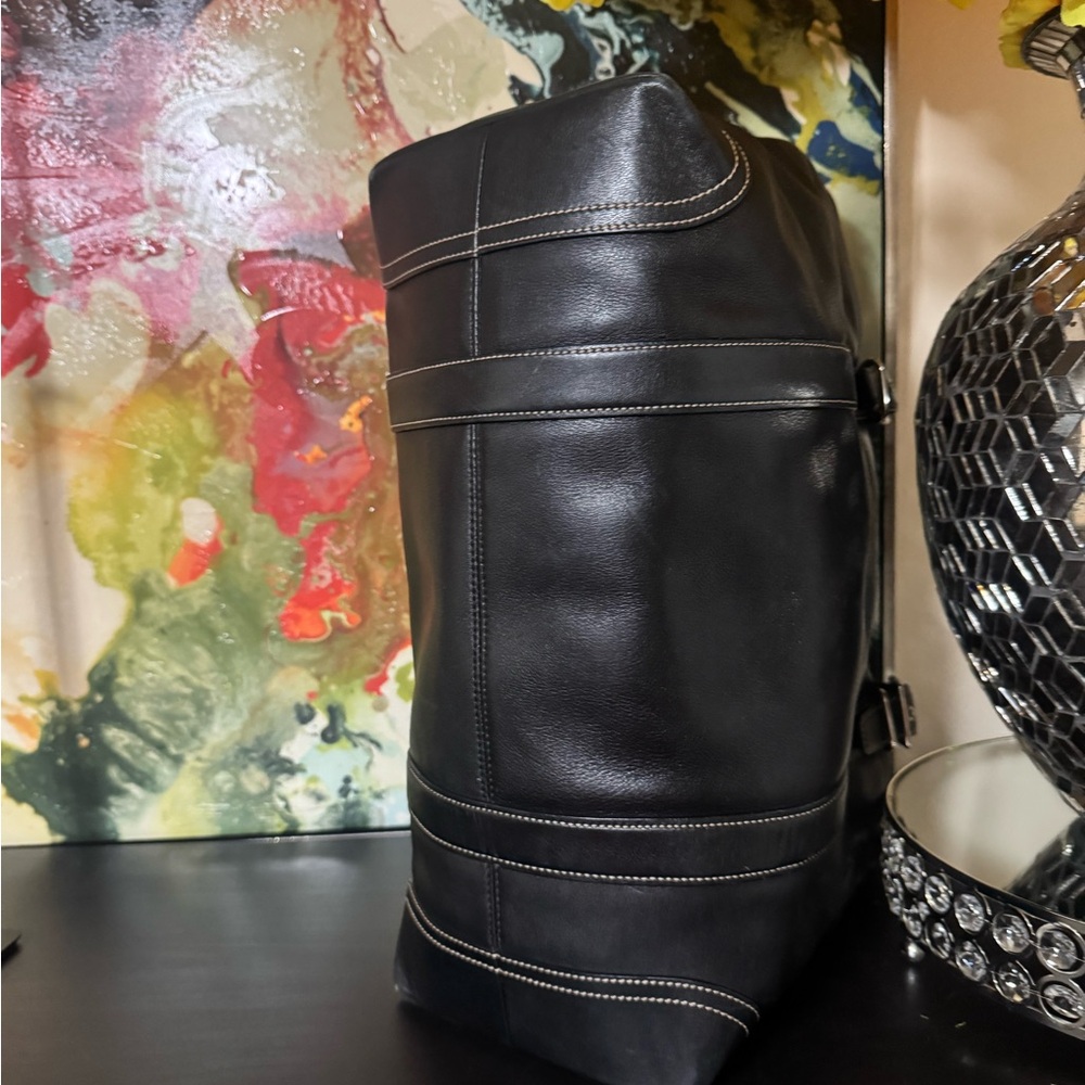 Coach Black Leather Tote Bag - Picture 7 of 10